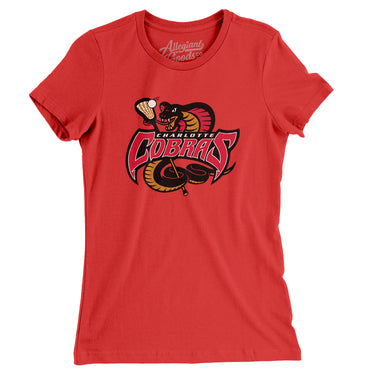 Charlotte Cobras Lacrosse Women's T-Shirt-Allegiant Goods Co. Vintage Sports Apparel