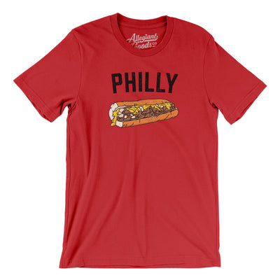 Philly Cheesesteak Men/Unisex T-Shirt-Red-Allegiant Goods Co. Vintage Sports Apparel