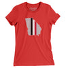 Georgia Stripes Women's T-Shirt-Red-Allegiant Goods Co. Vintage Sports Apparel