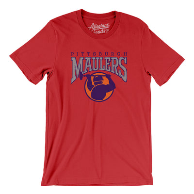 Pittsburgh Maulers Football Men/Unisex T-Shirt-Red-Allegiant Goods Co. Vintage Sports Apparel