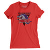 Lowell Lock Monsters Hockey Women's T-Shirt-Red-Allegiant Goods Co. Vintage Sports Apparel