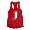Indiana Hoosier Stripes Women's Racerback Tank-Red-Allegiant Goods Co. Vintage Sports Apparel