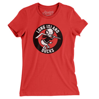 Long Island Ducks Hockey Women's T-Shirt-Allegiant Goods Co. Vintage Sports Apparel