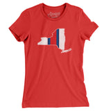 New York Helmet Stripes Women's T-Shirt-Allegiant Goods Co. Vintage Sports Apparel