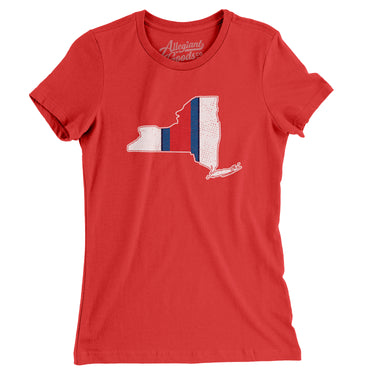 New York Helmet Stripes Women's T-Shirt-Allegiant Goods Co. Vintage Sports Apparel