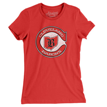 Cleveland Barons Hockey Women's T-Shirt-Allegiant Goods Co. Vintage Sports Apparel