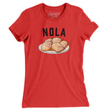 New Orleans Beignets Women's T-Shirt-Red-Allegiant Goods Co. Vintage Sports Apparel