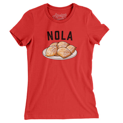 New Orleans Beignets Women's T-Shirt-Red-Allegiant Goods Co. Vintage Sports Apparel