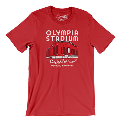 Detroit Olympia Stadium Men/Unisex T-Shirt-Red-Allegiant Goods Co. Vintage Sports Apparel