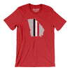 Georgia Stripes Men/Unisex T-Shirt-Red-Allegiant Goods Co. Vintage Sports Apparel