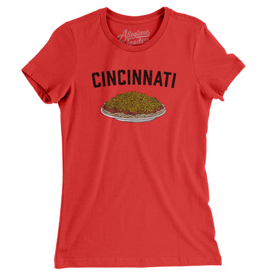 Cincinnati Chili Women's T-Shirt-Red-Allegiant Goods Co. Vintage Sports Apparel