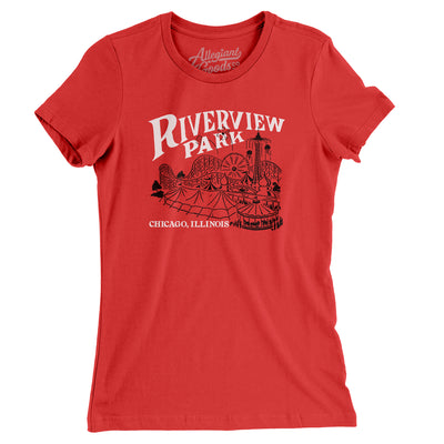 Riverview Park Amusement Park Women's T-Shirt-Red-Allegiant Goods Co. Vintage Sports Apparel