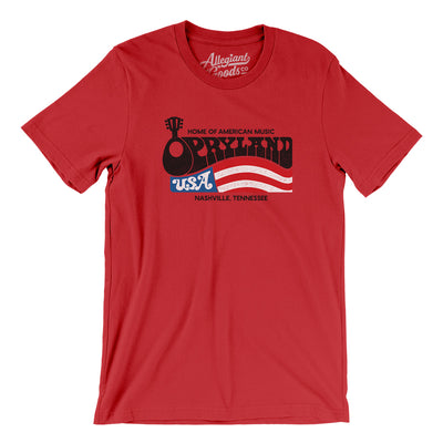 Opryland USA Theme Park Men/Unisex T-Shirt-Red-Allegiant Goods Co. Vintage Sports Apparel
