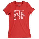 Rochester Jeffs Football Women's T-Shirt-Allegiant Goods Co. Vintage Sports Apparel