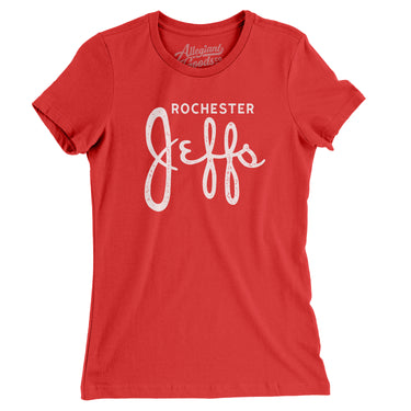 Rochester Jeffs Football Women's T-Shirt-Allegiant Goods Co. Vintage Sports Apparel