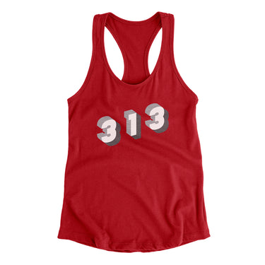 Detroit 313 Area Code Women's Racerback Tank-Allegiant Goods Co. Vintage Sports Apparel