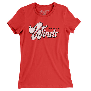 Chicago Winds Football Women's T-Shirt-Allegiant Goods Co. Vintage Sports Apparel