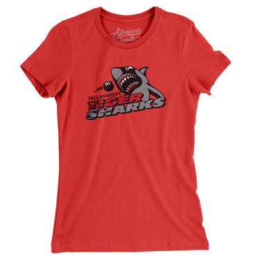 Tallahassee Tiger Sharks Hockey Women's T-Shirt-Allegiant Goods Co. Vintage Sports Apparel