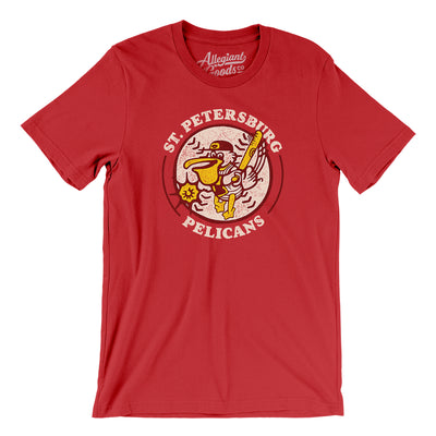 St. Petersburg Pelicans Baseball Men/Unisex T-Shirt-Red-Allegiant Goods Co. Vintage Sports Apparel