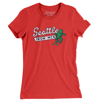 Seattle Ironmen Hockey Women's T-Shirt-Allegiant Goods Co. Vintage Sports Apparel