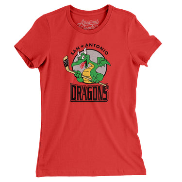 San Antonio Dragons Hockey Women's T-Shirt-Allegiant Goods Co. Vintage Sports Apparel