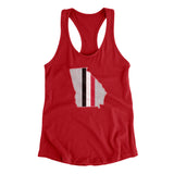 Georgia Stripes Women's Racerback Tank-Allegiant Goods Co. Vintage Sports Apparel