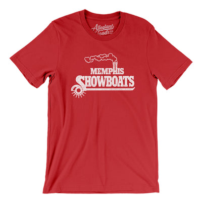 Memphis Showboats Football Men/Unisex T-Shirt-Red-Allegiant Goods Co. Vintage Sports Apparel
