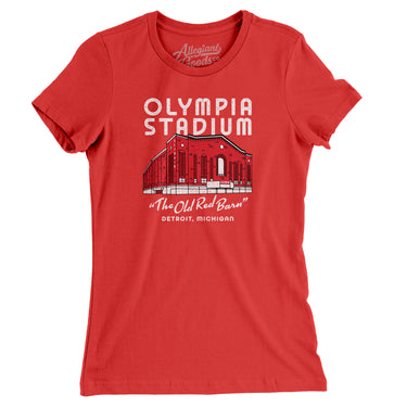 Detroit Olympia Stadium Women's T-Shirt-Allegiant Goods Co. Vintage Sports Apparel
