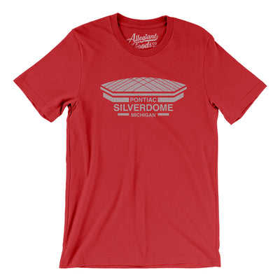 Detroit Silverdome Men/Unisex T-Shirt-Red-Allegiant Goods Co. Vintage Sports Apparel