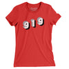 Raleigh 919 Area Code Women's T-Shirt-Red-Allegiant Goods Co. Vintage Sports Apparel