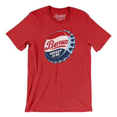 Buffalo Bison Hockey Men/Unisex T-Shirt-Red-Allegiant Goods Co. Vintage Sports Apparel