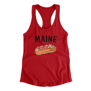 Maine Lobster Roll Women's Racerback Tank-Allegiant Goods Co. Vintage Sports Apparel