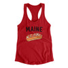 Maine Lobster Roll Women's Racerback Tank-Red-Allegiant Goods Co. Vintage Sports Apparel
