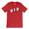Raleigh 919 Area Code Men/Unisex T-Shirt-Red-Allegiant Goods Co. Vintage Sports Apparel