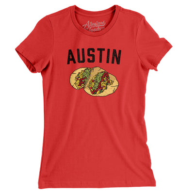 Austin Tacos Women's T-Shirt-Red-Allegiant Goods Co. Vintage Sports Apparel