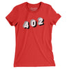 Lincoln & Omaha 402 Area Code Women's T-Shirt-Red-Allegiant Goods Co. Vintage Sports Apparel
