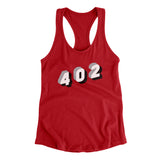 Lincoln & Omaha 402 Area Code Women's Racerback Tank-Allegiant Goods Co. Vintage Sports Apparel