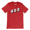 Lincoln & Omaha 402 Area Code Men/Unisex T-Shirt-Red-Allegiant Goods Co. Vintage Sports Apparel