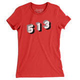 Cincinnati 513 Area Code Women's T-Shirt-Allegiant Goods Co. Vintage Sports Apparel