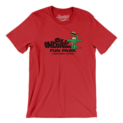 Old Indiana Fun Park Men/Unisex T-Shirt-Red-Allegiant Goods Co. Vintage Sports Apparel