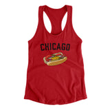 Chicago Style Hot Dog Women's Racerback Tank-Allegiant Goods Co. Vintage Sports Apparel
