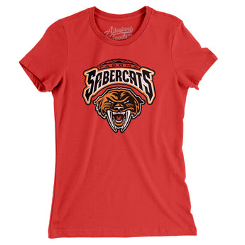 Tacoma Sabercats Hockey Women's T-Shirt-Allegiant Goods Co. Vintage Sports Apparel