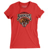 Tacoma Sabercats Hockey Women's T-Shirt-Red-Allegiant Goods Co. Vintage Sports Apparel