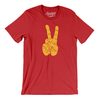 V For Victory Men/Unisex T-Shirt-Red-Allegiant Goods Co. Vintage Sports Apparel