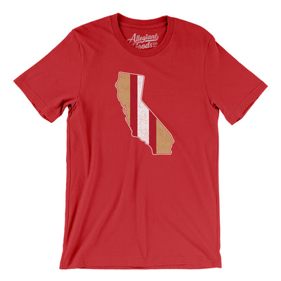 California Helmet Stripes Men/Unisex T-Shirt-Red-Allegiant Goods Co. Vintage Sports Apparel