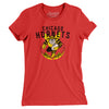 Chicago Hornets Football Women's T-Shirt-Red-Allegiant Goods Co. Vintage Sports Apparel