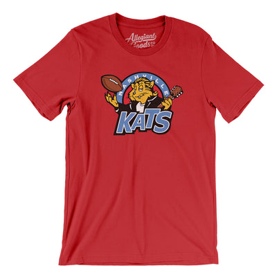 Nashville Kats Arena Football Men/Unisex T-Shirt-Red-Allegiant Goods Co. Vintage Sports Apparel