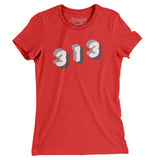 Detroit 313 Area Code Women's T-Shirt-Allegiant Goods Co. Vintage Sports Apparel