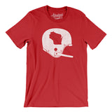 Wisconsin Vintage Football Helmet Men/Unisex T-Shirt-Allegiant Goods Co. Vintage Sports Apparel