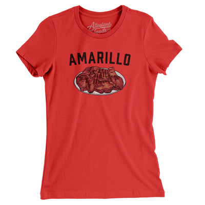 Amarillo Steak Women's T-Shirt-Red-Allegiant Goods Co. Vintage Sports Apparel